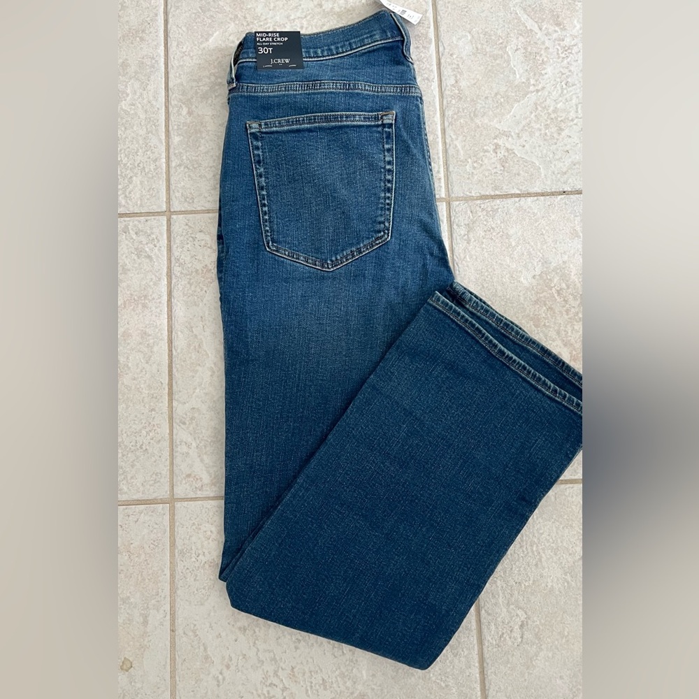 J.Crew Mid rise flare crop jean 30 NWT - Picture 4 of 10